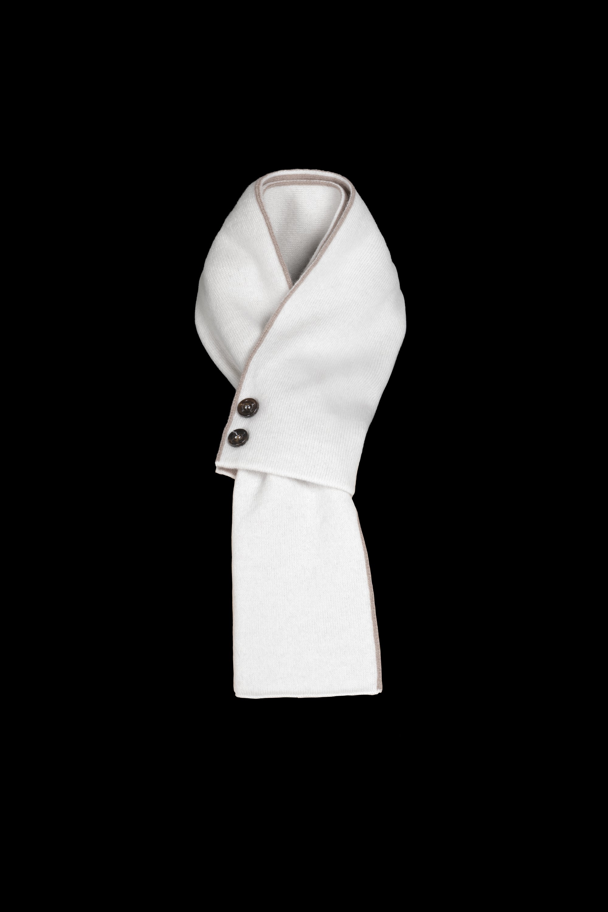 SCIARPETTA-CWS - WHITE SATIN/MASTICE - 2
