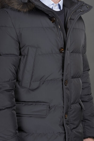BARBIERI-WK in BLU: Luxury Italian Parka for Men | MooRER®