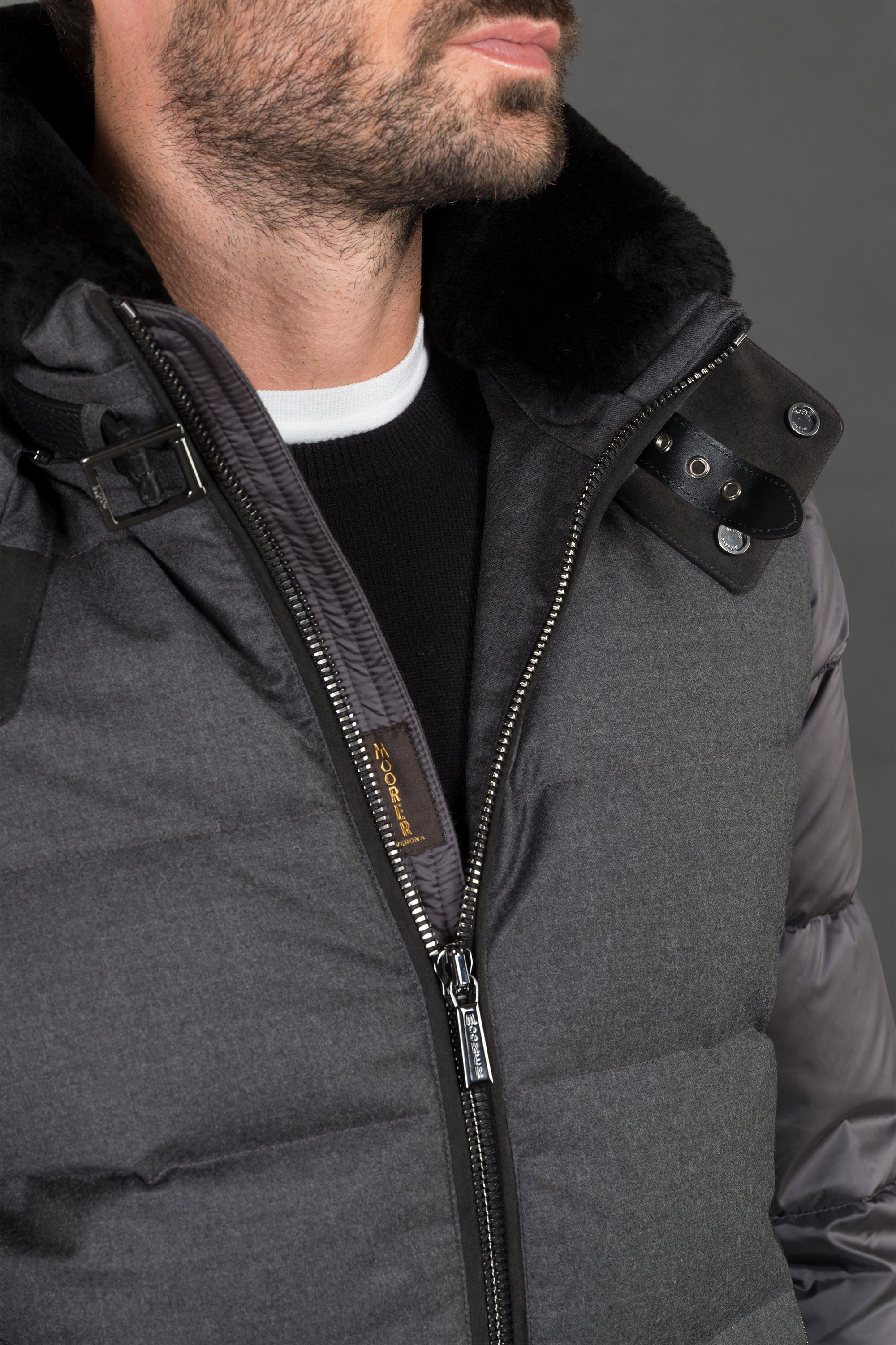 WRIGHT-SHL in DARKGREY/ANTRACITE: Luxury Italian Bombers for Men
