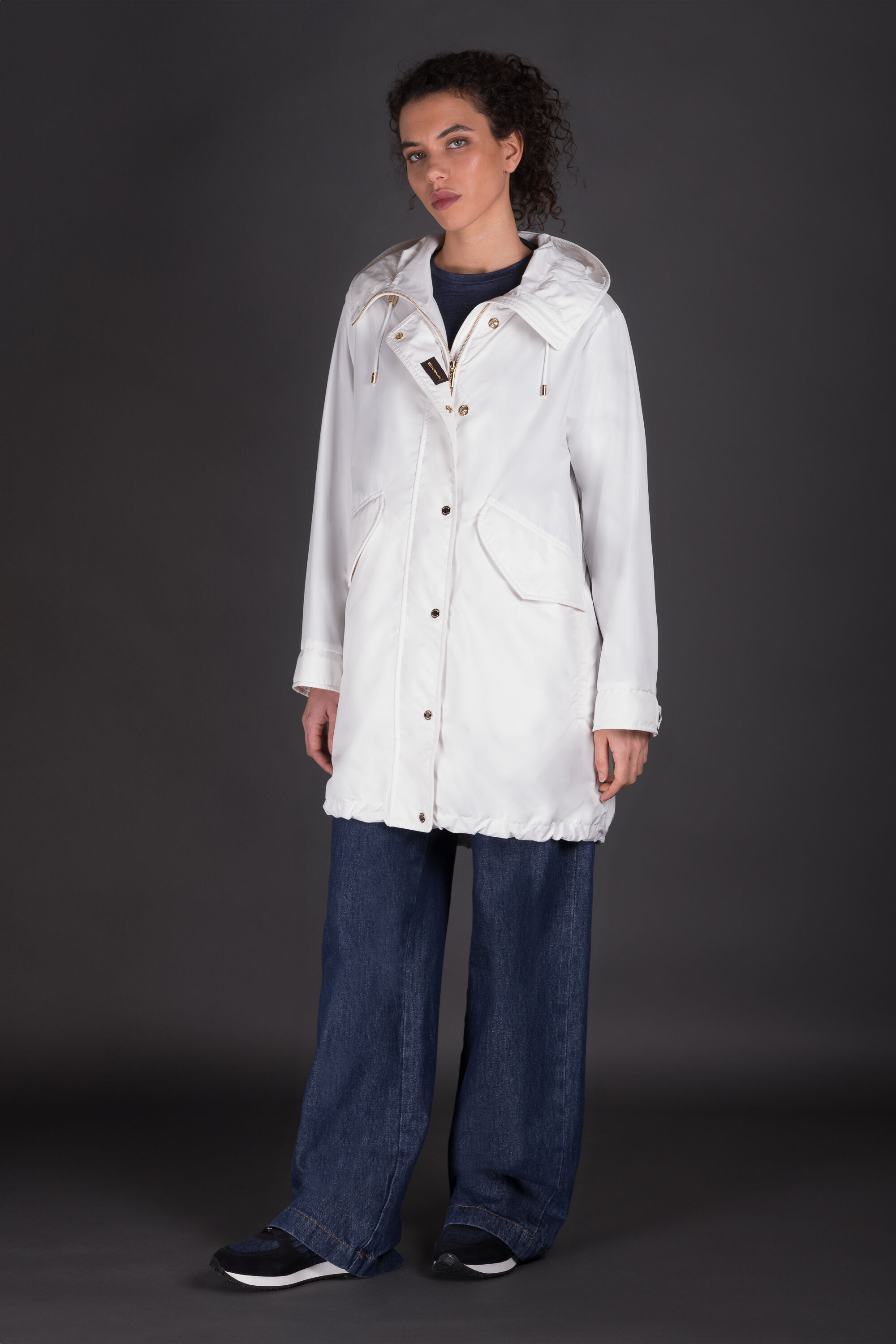 BRYANA-STP in BLANC: Luxury Italian Parka for Women | MooRER®