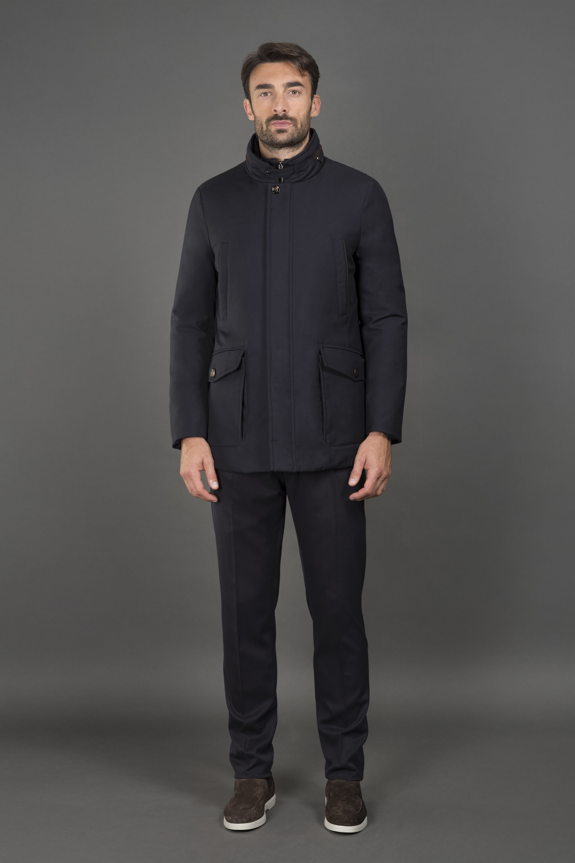 DRIVE-S-PUM in DARKBLU: Luxury Italian Jackets for Men | MooRER®