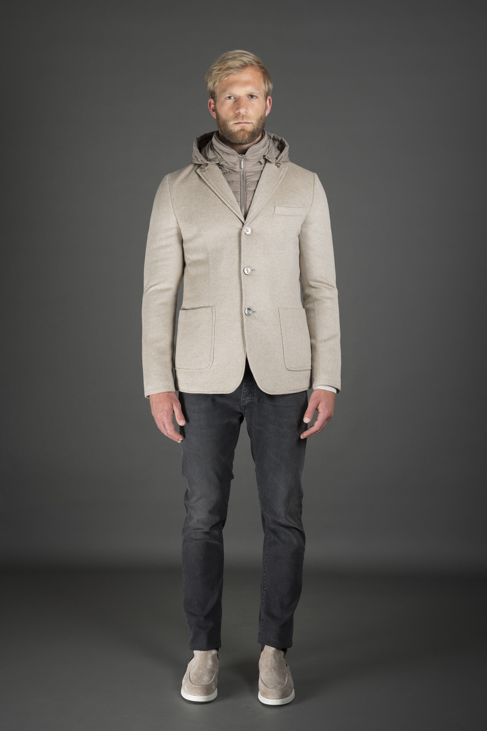 BELLOTTO-BAB（BEIGE）：イタリアで生まれた、ラグジュアリ ジャケット