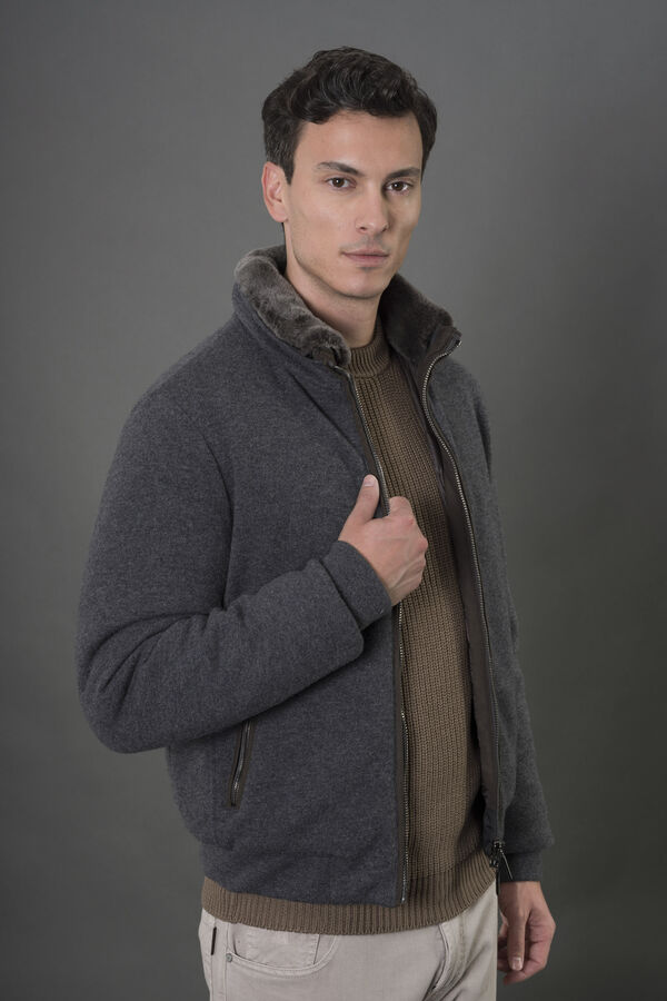 BELLATI-MRW in DARK GREY: Luxury Italian Bombers for Men | MooRER®