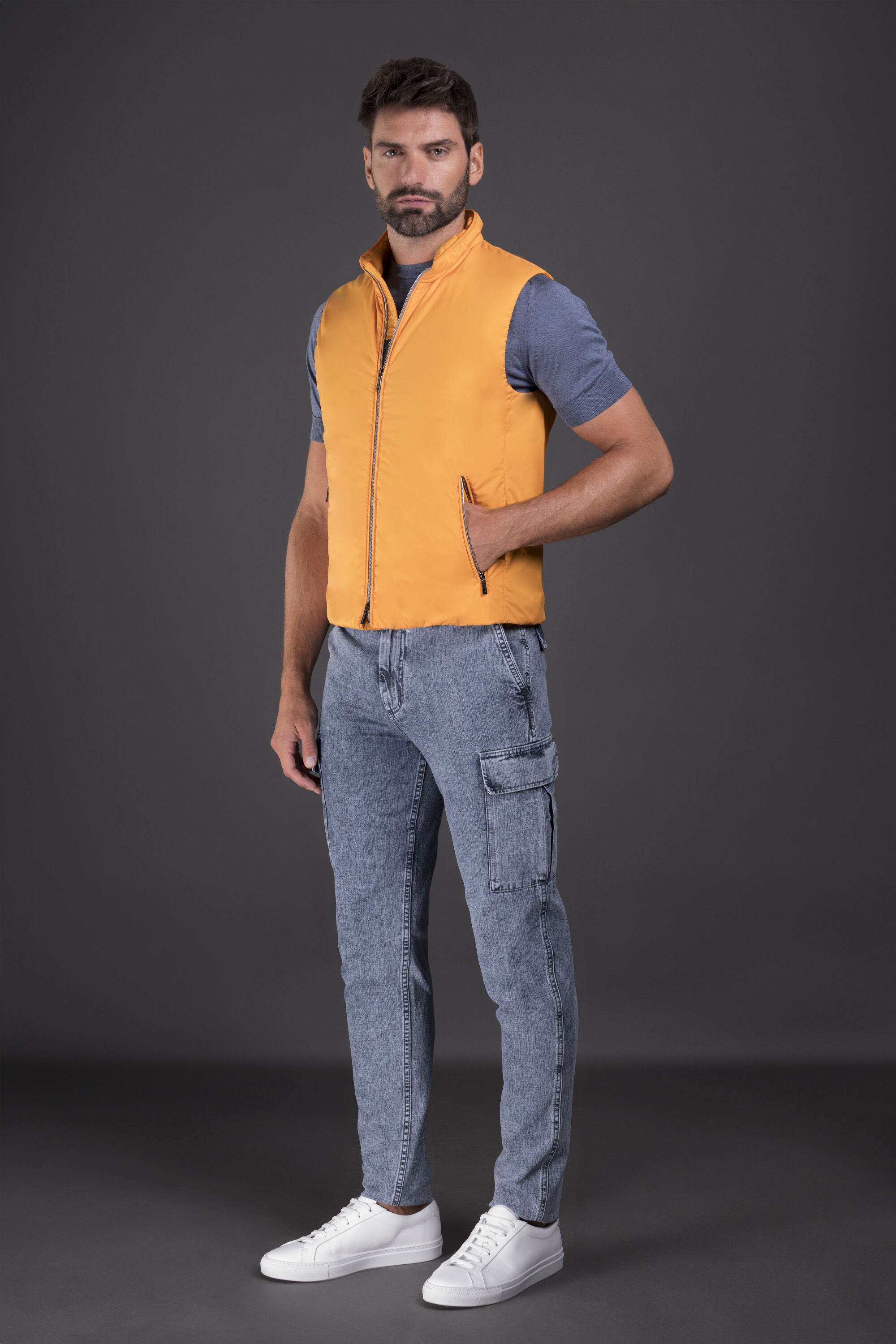 SENIO-SKT in ORANGE: Luxury Italian Jackets for Men | MooRER®