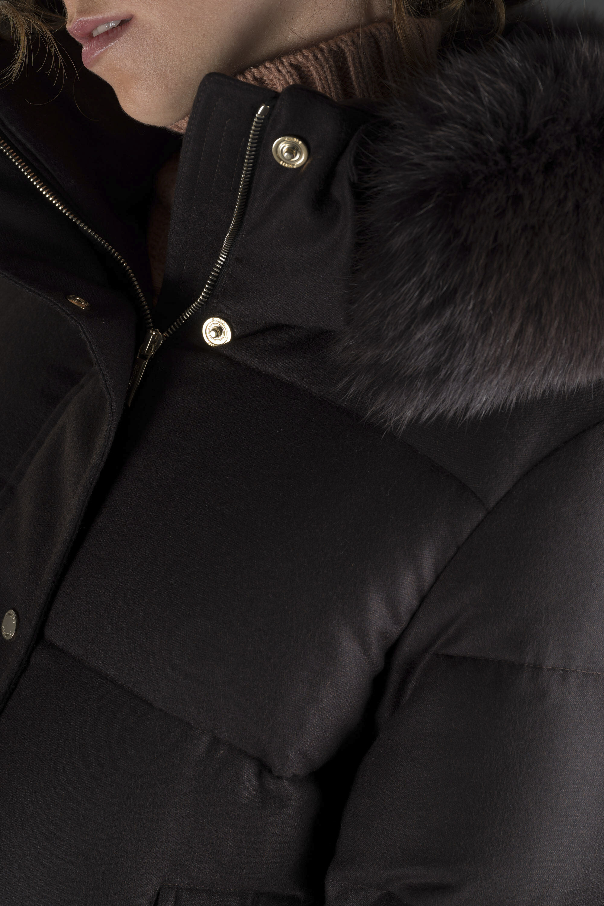 BREUIL-FUR-EDA in CAFFE: Luxury Italian Jackets for Women | MooRER®