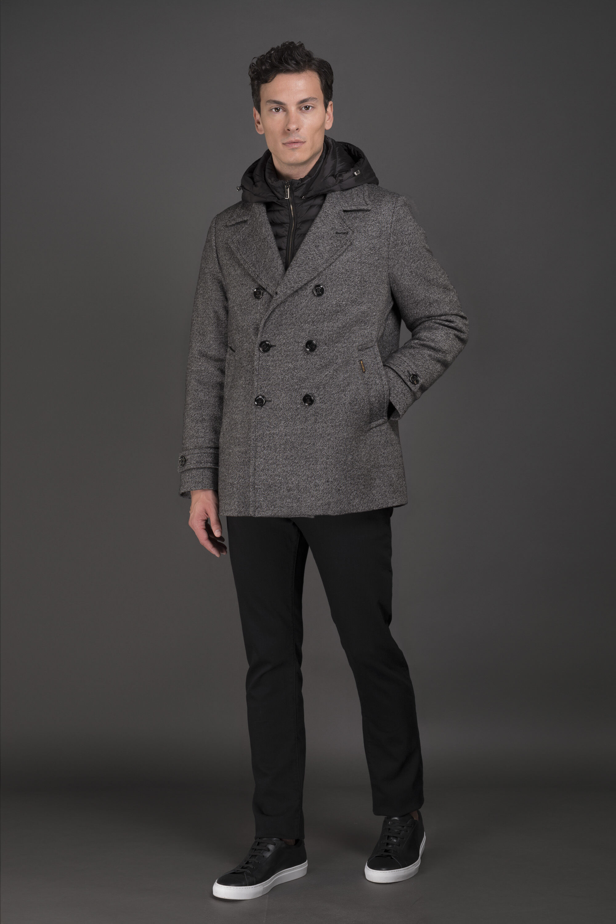 ELIGIO-LP（GREY）：イタリアで生まれた、ラグジュアリ コート