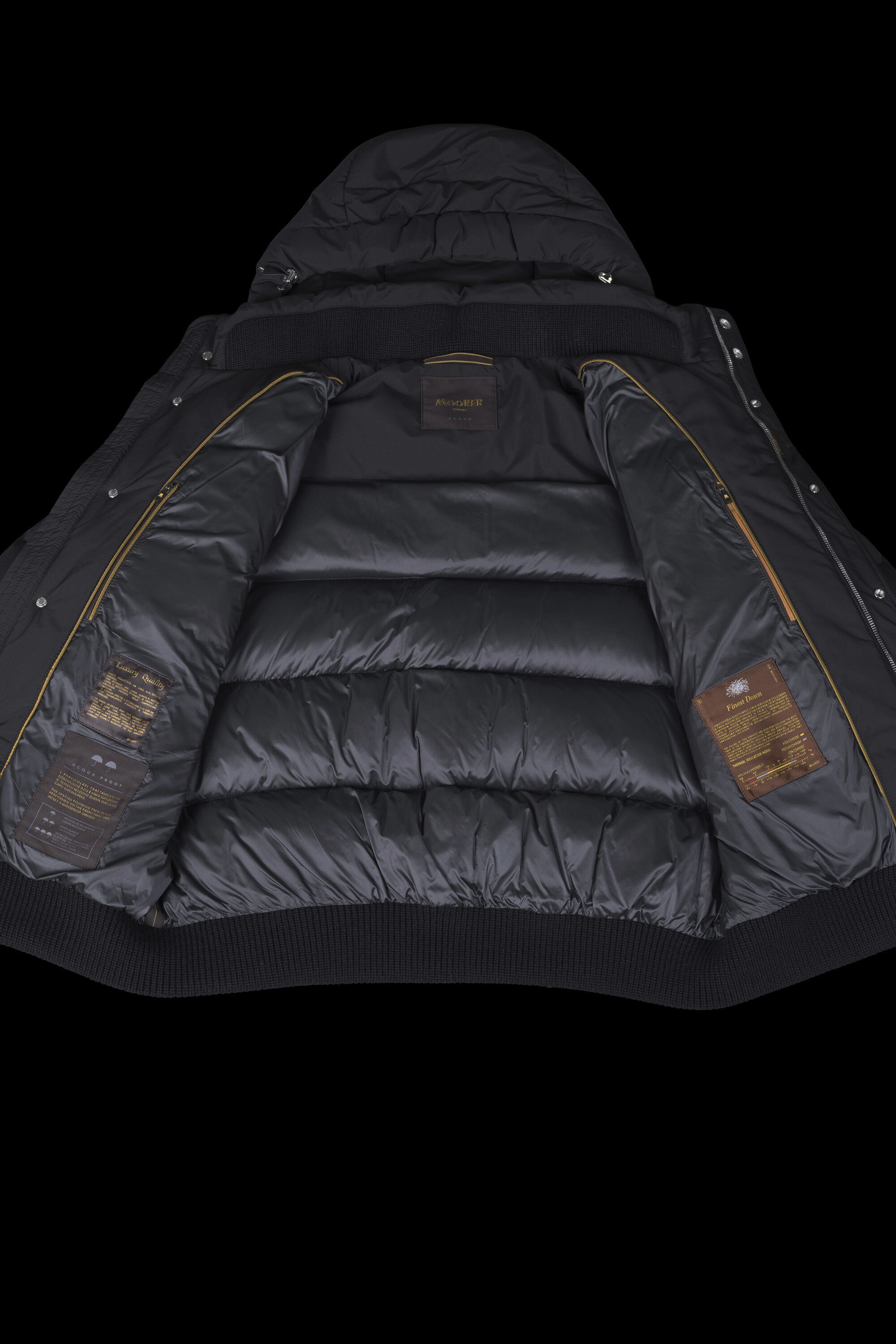 COVEN-STP in NERO: Luxury Italian Bombers for Men | MooRER®