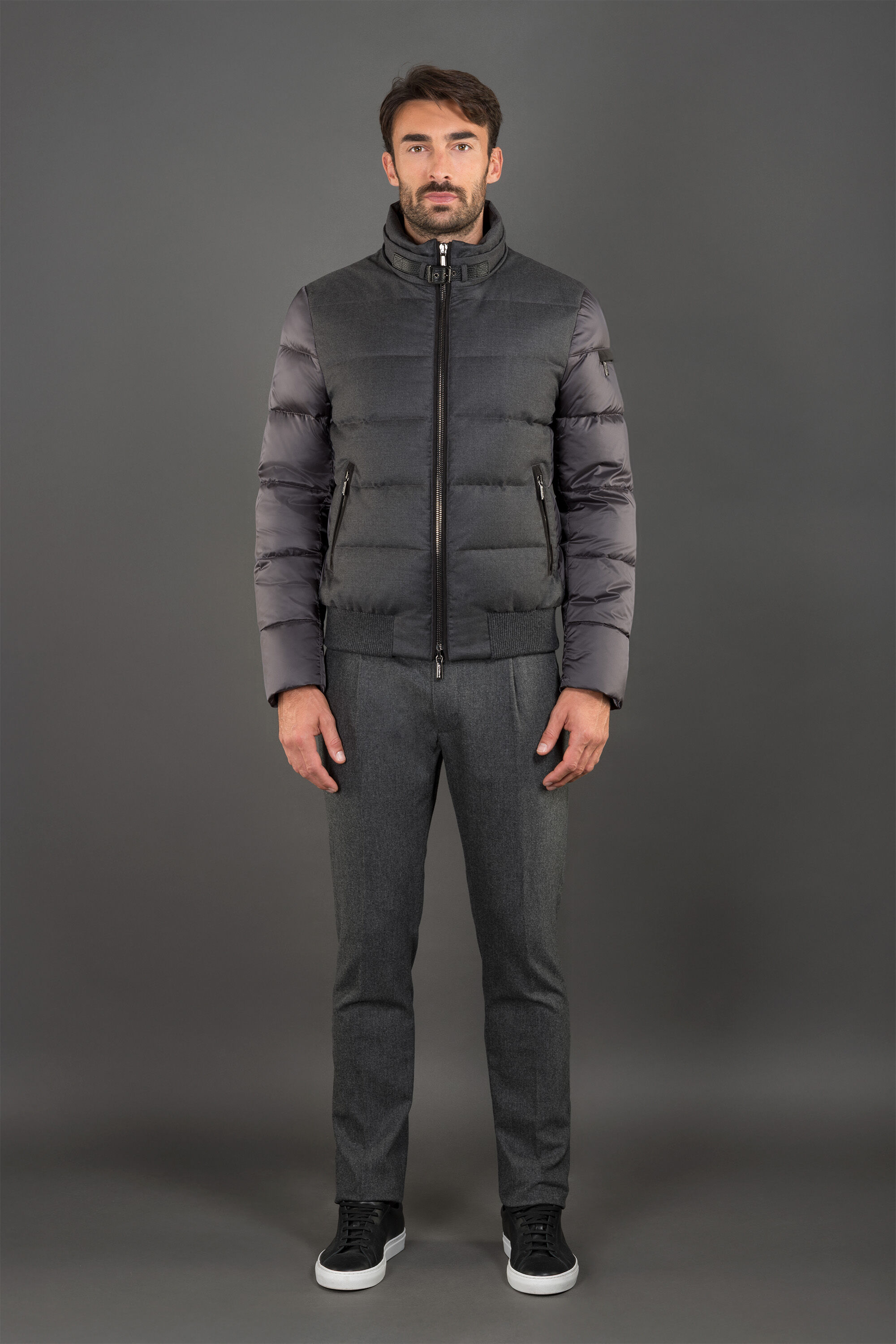 WRIGHT-SHL in DARKGREY/ANTRACITE: Luxury Italian Bombers for Men