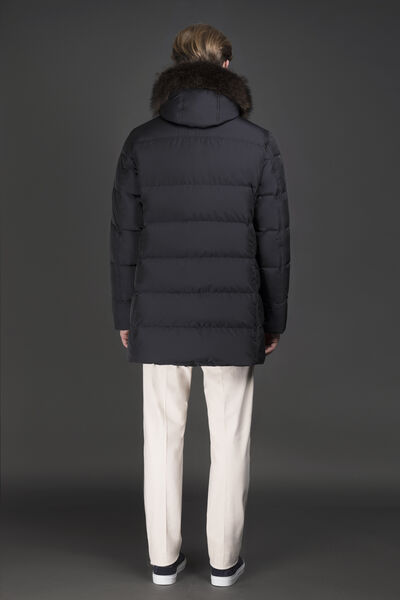 BARBIERI-WK in BLU: Luxury Italian Parka for Men | MooRER®