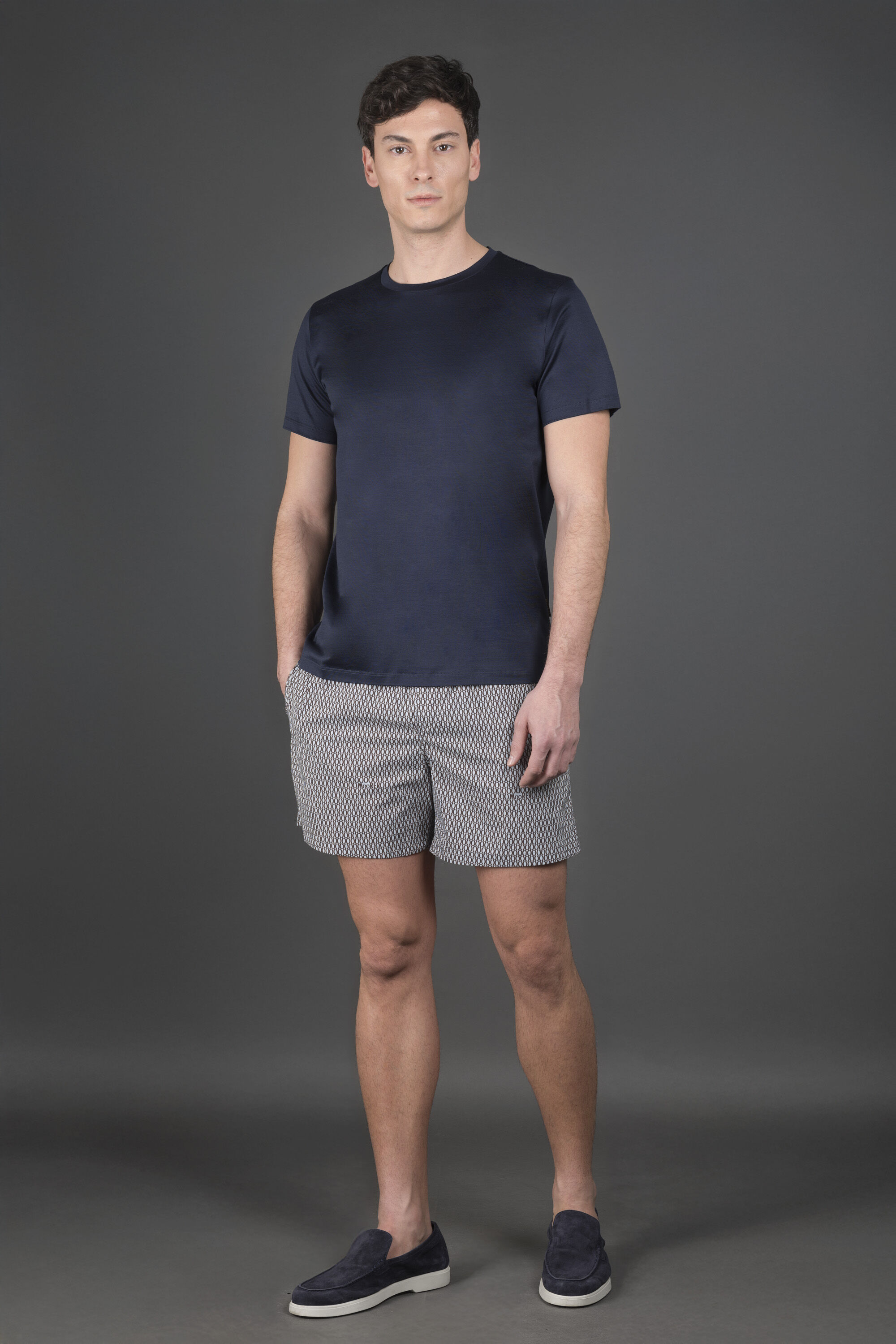 [MooRER] ムーレー / MIKE-JCL MIKE-JCL in BLU NAVY: Luxury Italian T-shirts and Polos for