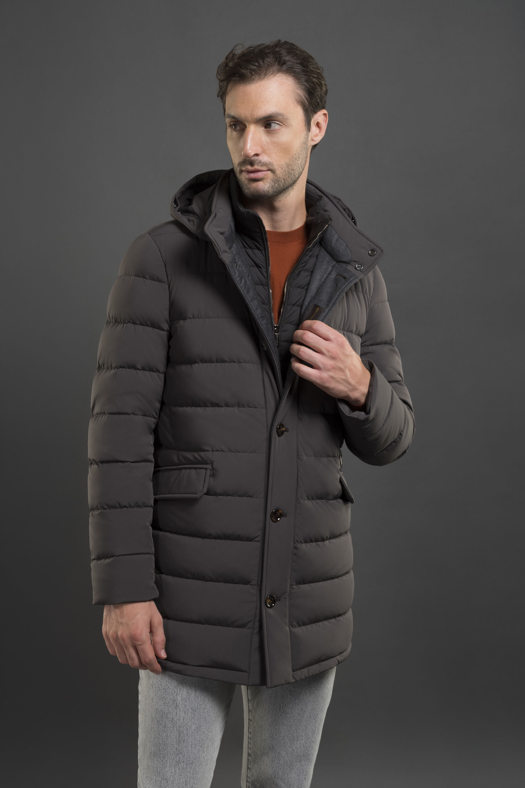 CALANDRI-KN in ASFALTO: Luxury Italian Jackets for Men | MooRER®