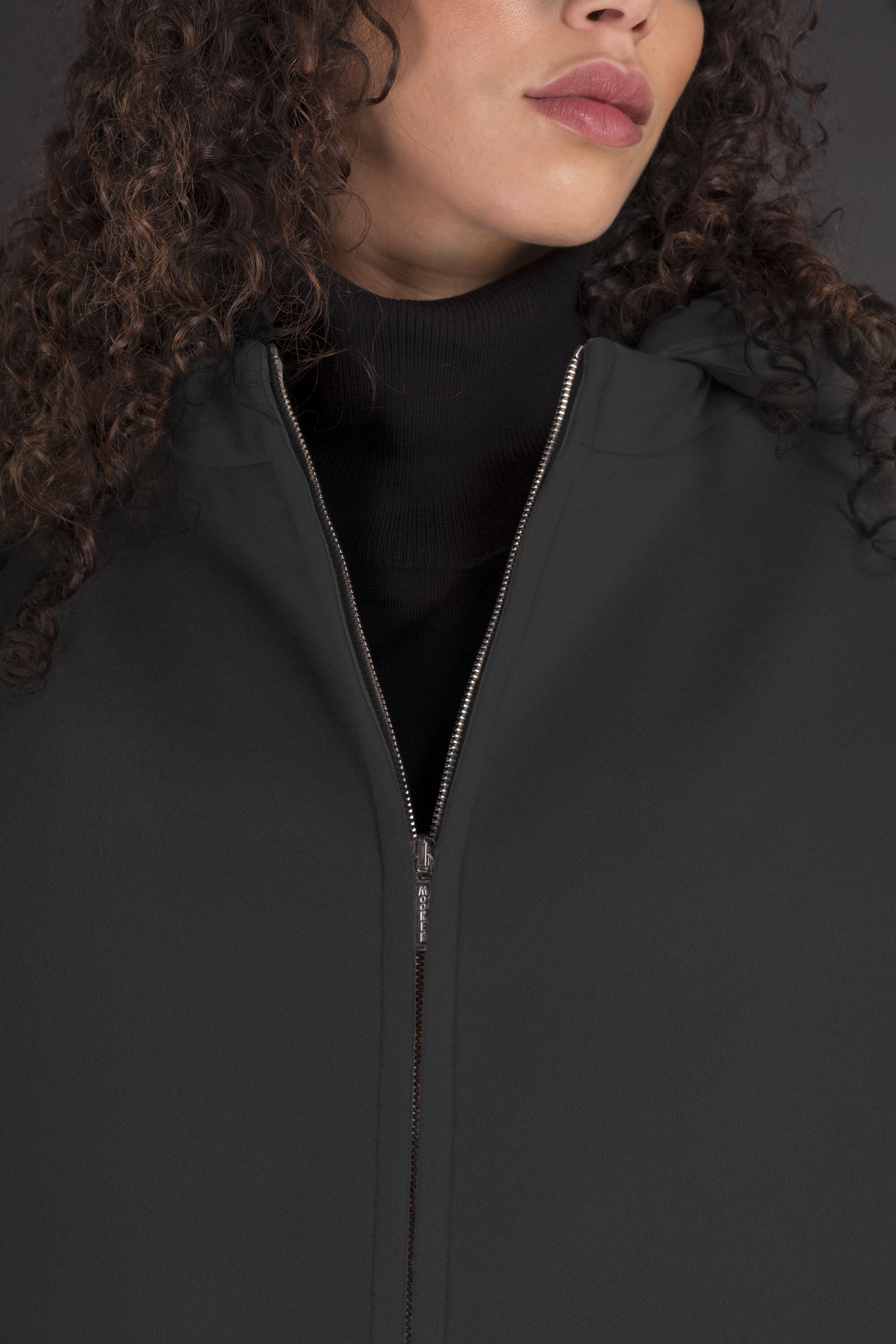 DELFINA-LEL in NERO: Luxury Italian Jackets | MooRER®