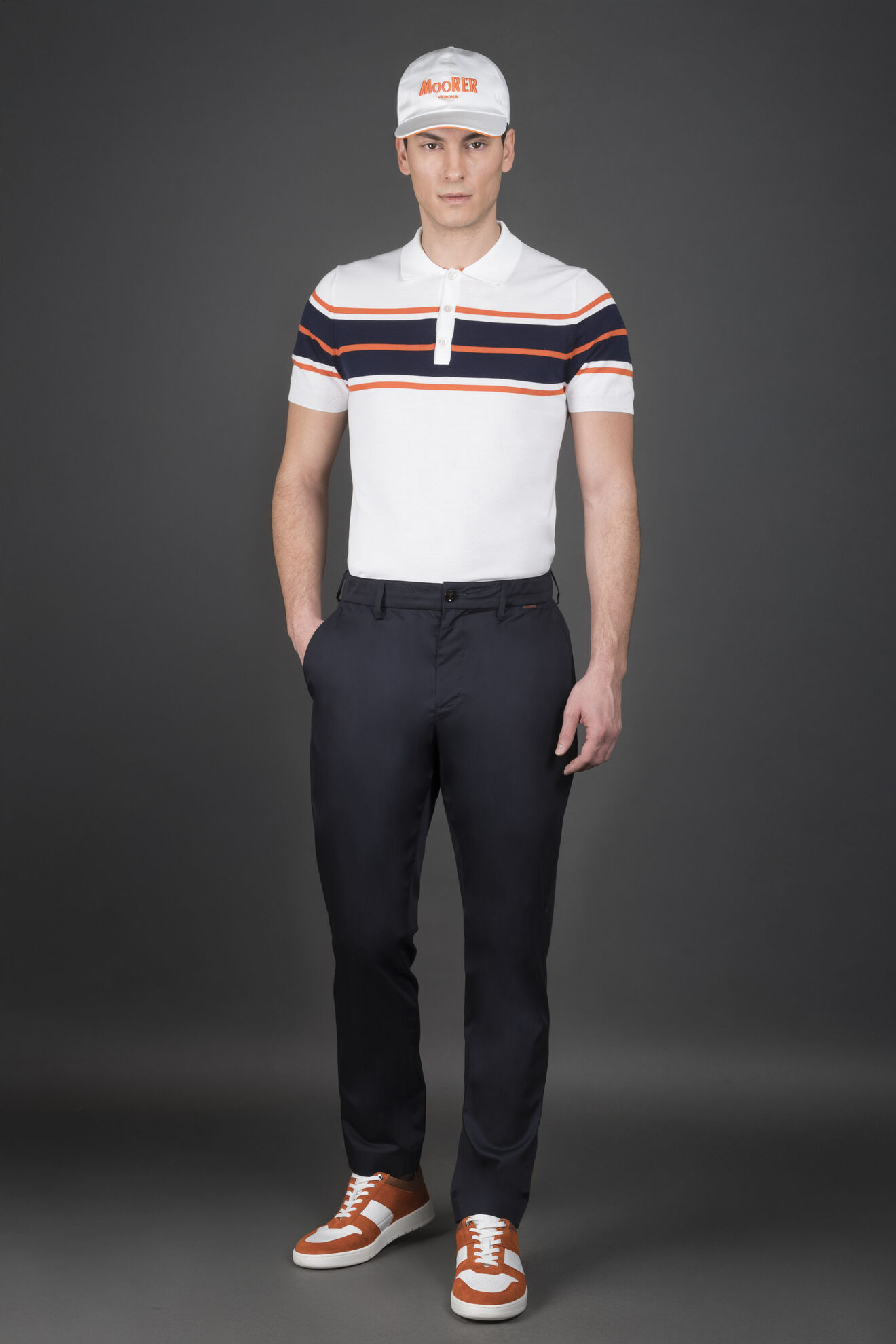 Moorer ACAYA-CRE BIANCO/NAVY