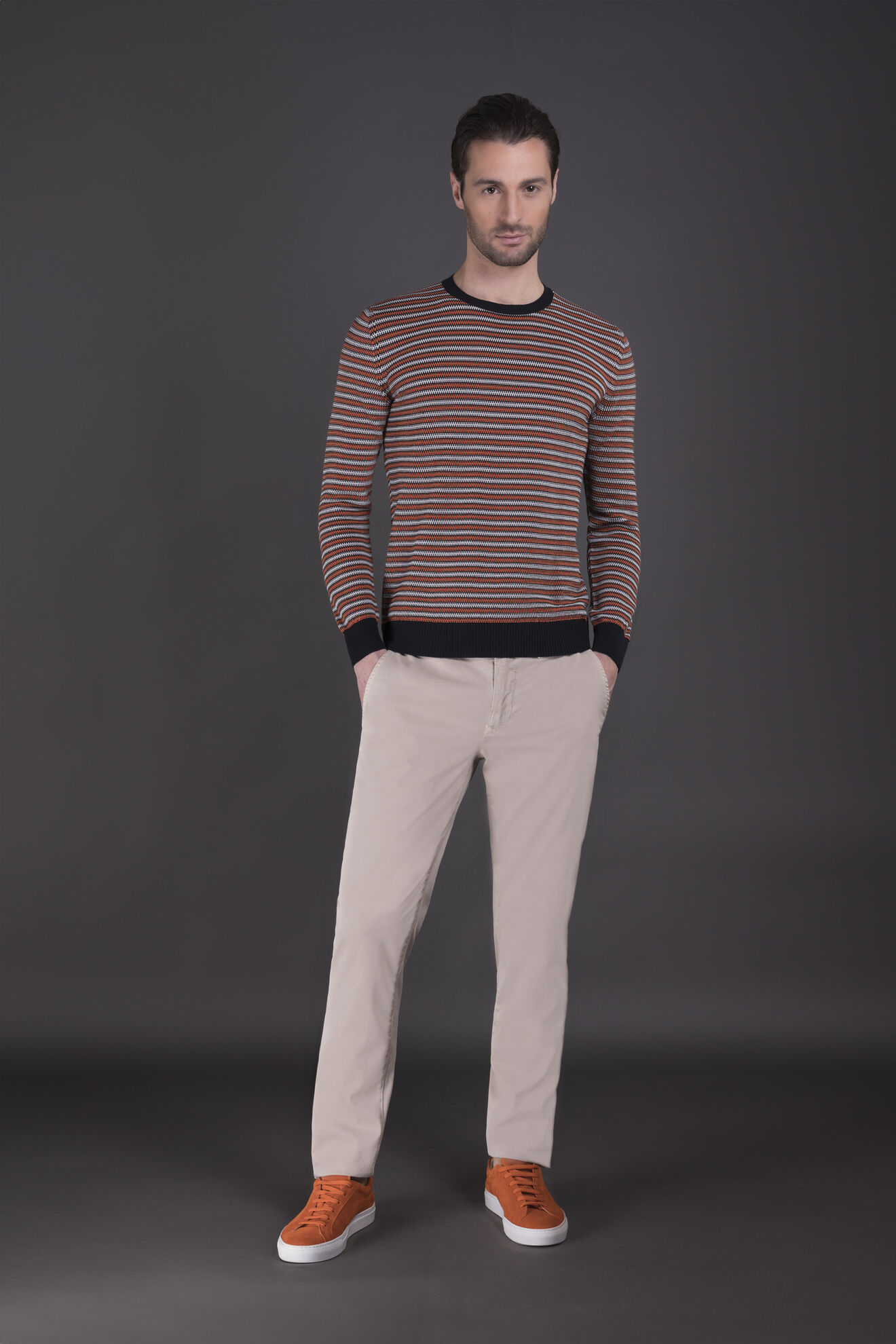 Moorer PORTMAN-RHD NAVY/ARANCIO