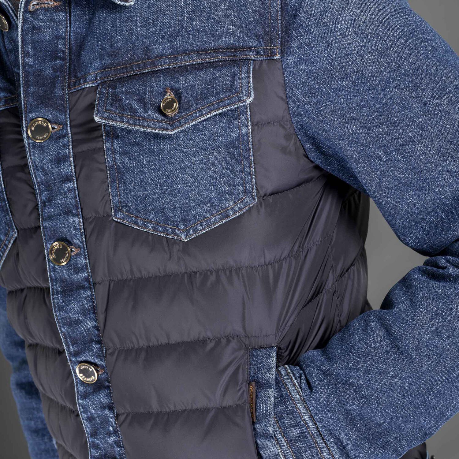 MONDOR-104S in BLU: Giacche di Lusso da Uomo MooRER®