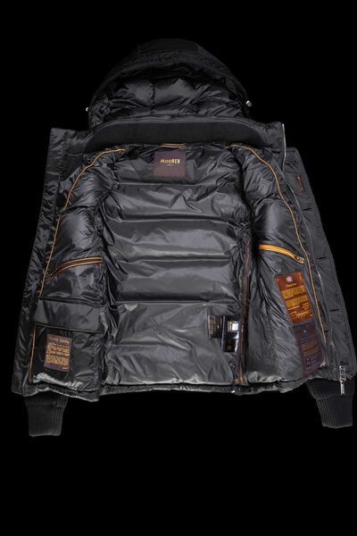 FOSCOLO-SHM in BLACK: Luxury Italian Bombers for Men | MooRER®