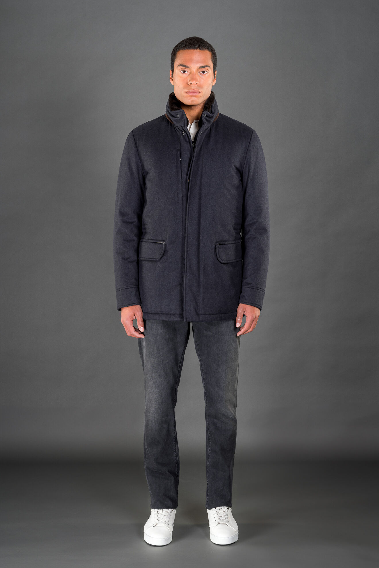 Moorer BERNIER-FUR-ILD BLU GREY